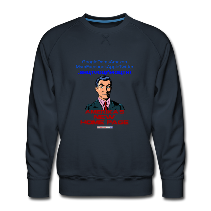 AMERIKA'S NEW HOME PAGE - Men’s Premium Sweatshirt - navy