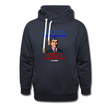 Load image into Gallery viewer, AMERIKA&#39;S NEW HOME PAGE - Shawl Collar Hoodie - navy
