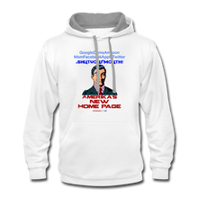 Load image into Gallery viewer, AMERIKA&#39;S NEW HOME PAGE - Contrast Hoodie - white/gray
