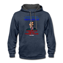 Load image into Gallery viewer, AMERIKA&#39;S NEW HOME PAGE - Contrast Hoodie - indigo heather/asphalt
