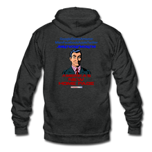 Load image into Gallery viewer, AMERIKA&#39;S NEW HOME PAGE - Unisex Fleece Zip Hoodie - charcoal gray
