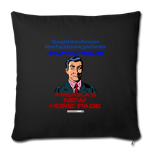 Load image into Gallery viewer, AMERIKA&#39;S NEW HOME PAGE - Throw Pillow Cover 18” x 18” - black
