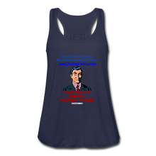 Load image into Gallery viewer, AMERIKA&#39;S NEW HOME PAGE - Women&#39;s Flowy Tank Top by Bella - navy
