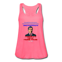 Load image into Gallery viewer, AMERIKA&#39;S NEW HOME PAGE - Women&#39;s Flowy Tank Top by Bella - neon pink
