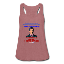 Load image into Gallery viewer, AMERIKA&#39;S NEW HOME PAGE - Women&#39;s Flowy Tank Top by Bella - mauve
