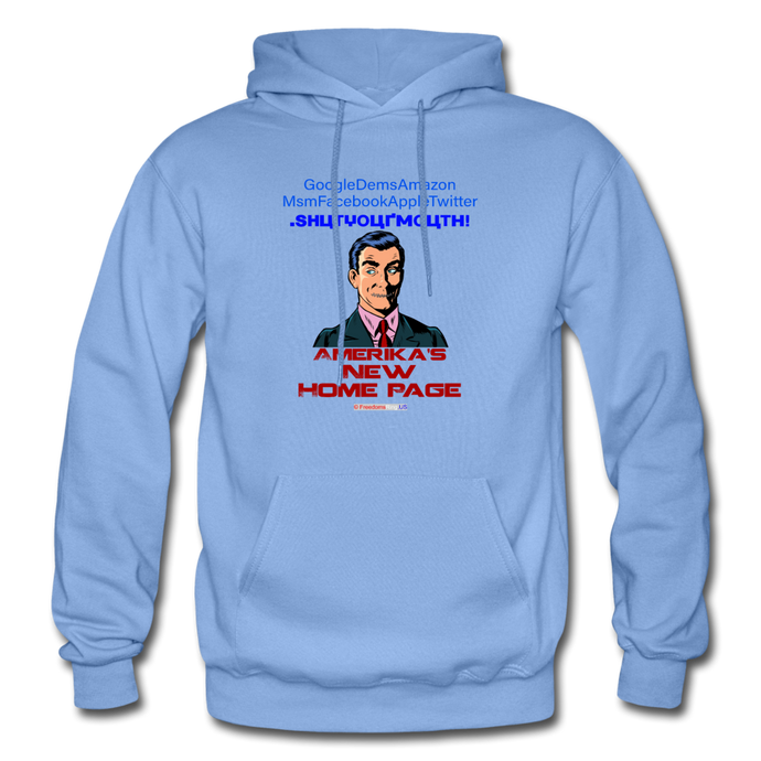 AMERIKA'S NEW HOME PAGE - Gildan Heavy Blend Adult Hoodie - carolina blue