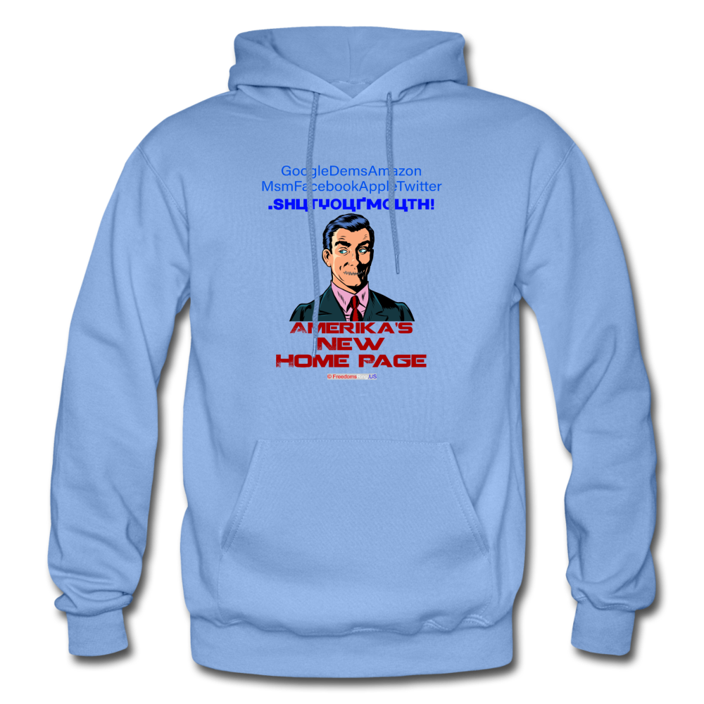 AMERIKA'S NEW HOME PAGE - Gildan Heavy Blend Adult Hoodie - carolina blue