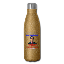 Load image into Gallery viewer, AMERIKA&#39;S NEW HOME PAGE - Insulated Stainless Steel Water Bottle - gold glitter
