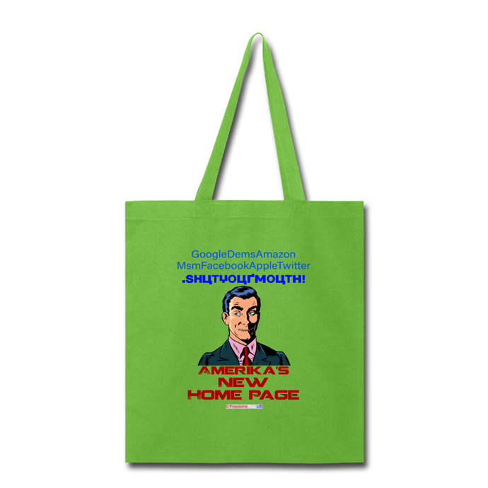 AMERIKA'S NEW HOME PAGE - Tote Bag - lime green