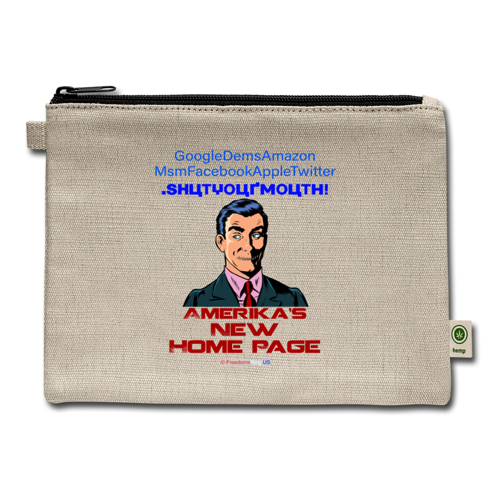 AMERIKA'S NEW HOME PAGE - Carry All Pouch - natural