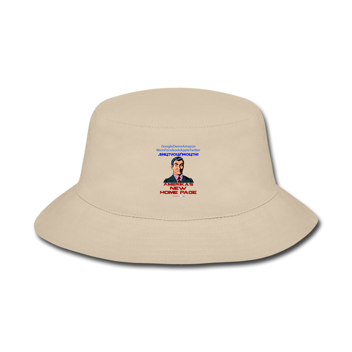 AMERIKA'S NEW HOME PAGE - Bucket Hat - cream