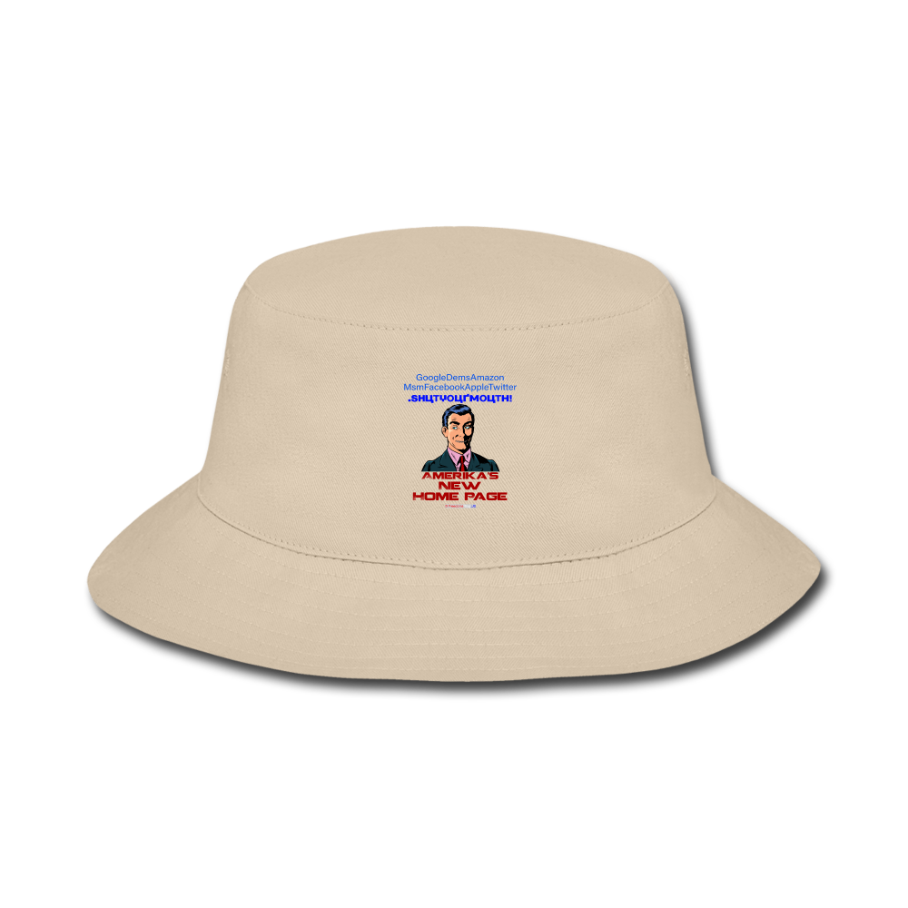 AMERIKA'S NEW HOME PAGE - Bucket Hat - cream