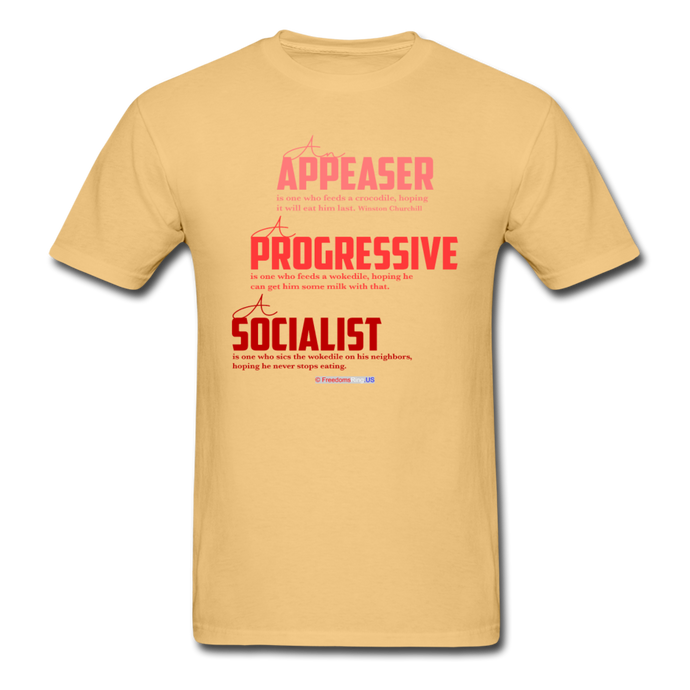 APPEASER, PROGRESSIVE, SOCIALIST - Unisex ComfortWash Garment Dyed T-Shirt - light yellow