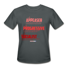 Load image into Gallery viewer, APPEASER, PROGRESSIVE, SOCIALIST - Men’s Moisture Wicking Performance T-Shirt - charcoal
