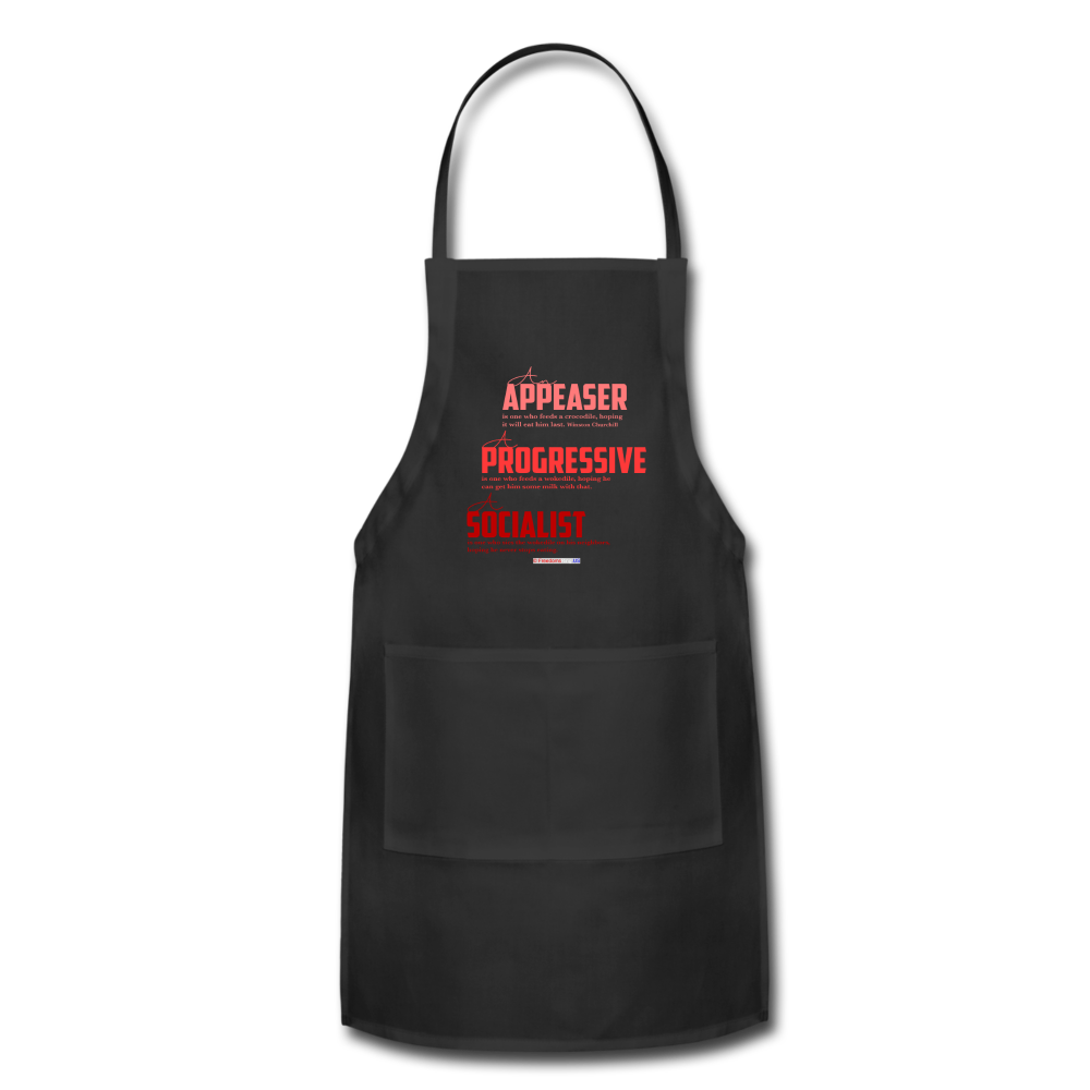 APPEASER, PROGRESSIVE, SOCIALIST - Adjustable Apron - black