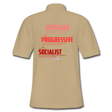 Load image into Gallery viewer, APPEASER, PROGRESSIVE, SOCIALIST - Men&#39;s Pique Polo Shirt - beige
