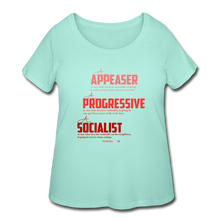 Load image into Gallery viewer, APPEASER, PROGRESSIVE, SOCIALIST - Women’s Curvy T-Shirt - mint
