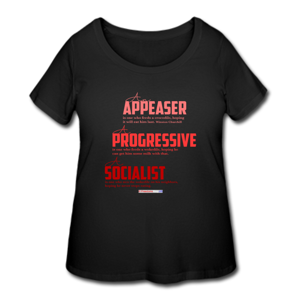 APPEASER, PROGRESSIVE, SOCIALIST - Women’s Curvy T-Shirt - black