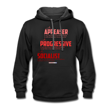 Load image into Gallery viewer, APPEASER, PROGRESSIVE, SOCIALIST - Contrast Hoodie - black/asphalt
