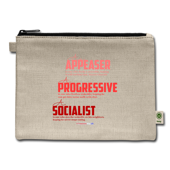 APPEASER, PROGRESSIVE, SOCIALIST - Carry All Pouch - natural