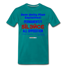 Load image into Gallery viewer, DEM UNITY PLAN - Men&#39;s Premium T-Shirt - teal
