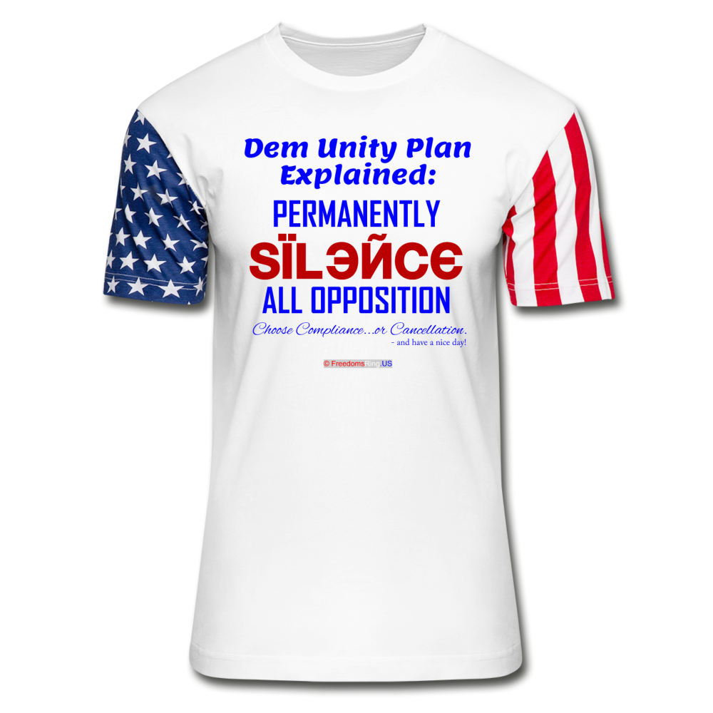 DEM UNITY PLAN - Stars & Stripes T-Shirt - white