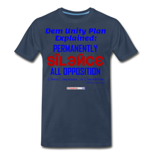 Load image into Gallery viewer, DEM UNITY PLAN - Men’s Premium Organic T-Shirt - navy
