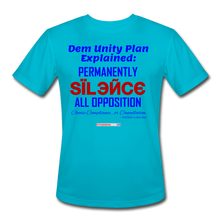 Load image into Gallery viewer, DEM UNITY PLAN - Men’s Moisture Wicking Performance T-Shirt - turquoise
