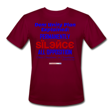 Load image into Gallery viewer, DEM UNITY PLAN - Men’s Moisture Wicking Performance T-Shirt - burgundy
