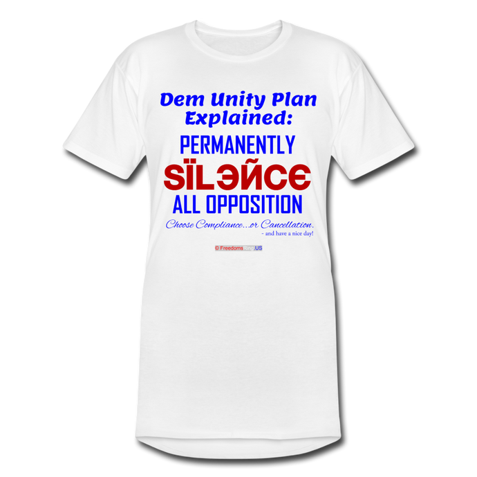 DEM UNITY PLAN - Men’s Long Body Urban Tee - white