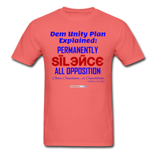 Load image into Gallery viewer, DEM UNITY PLAN - Unisex ComfortWash Garment Dyed T-Shirt - coral
