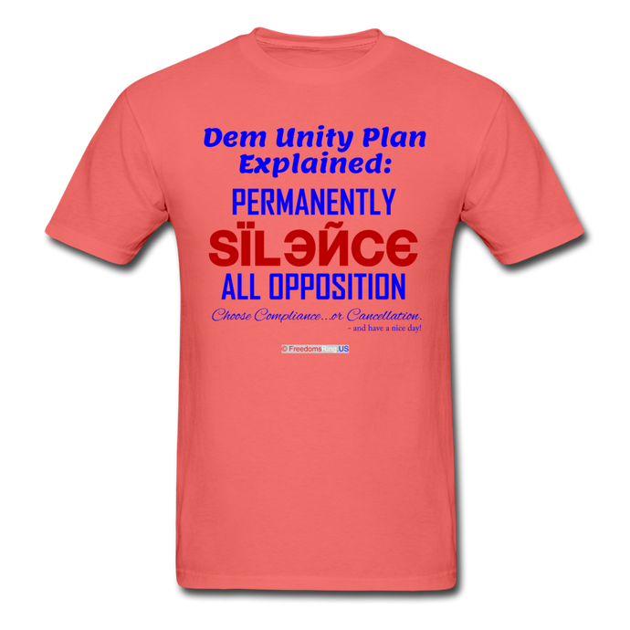 DEM UNITY PLAN - Unisex ComfortWash Garment Dyed T-Shirt - coral