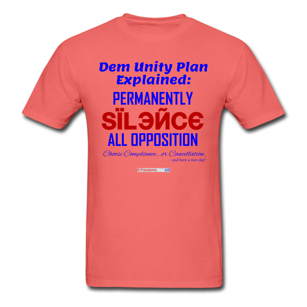 DEM UNITY PLAN - Unisex ComfortWash Garment Dyed T-Shirt - coral