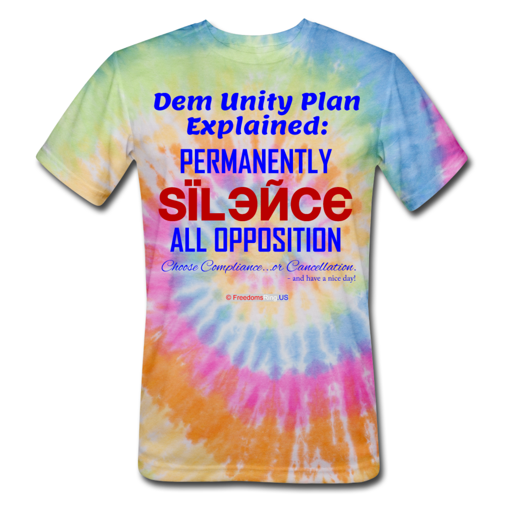 DEM UNITY PLAN - Unisex Tie Dye T-Shirt - rainbow