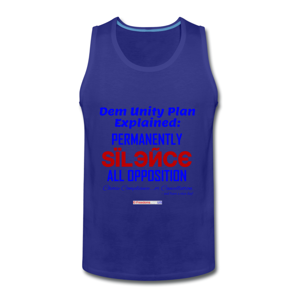 DEM UNITY PLAN - Men’s Premium Tank - royal blue