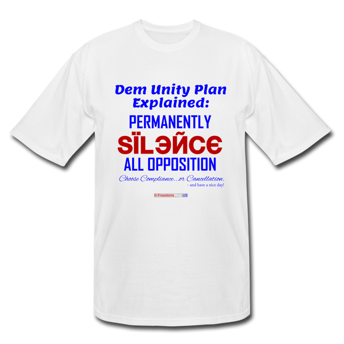 DEM UNITY PLAN - Men's Tall T-Shirt - white