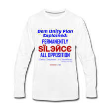 Load image into Gallery viewer, DEM UNITY PLAN - Men&#39;s Premium Long Sleeve T-Shirt - white
