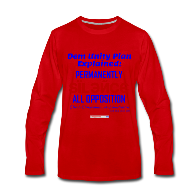 DEM UNITY PLAN - Men's Premium Long Sleeve T-Shirt - red