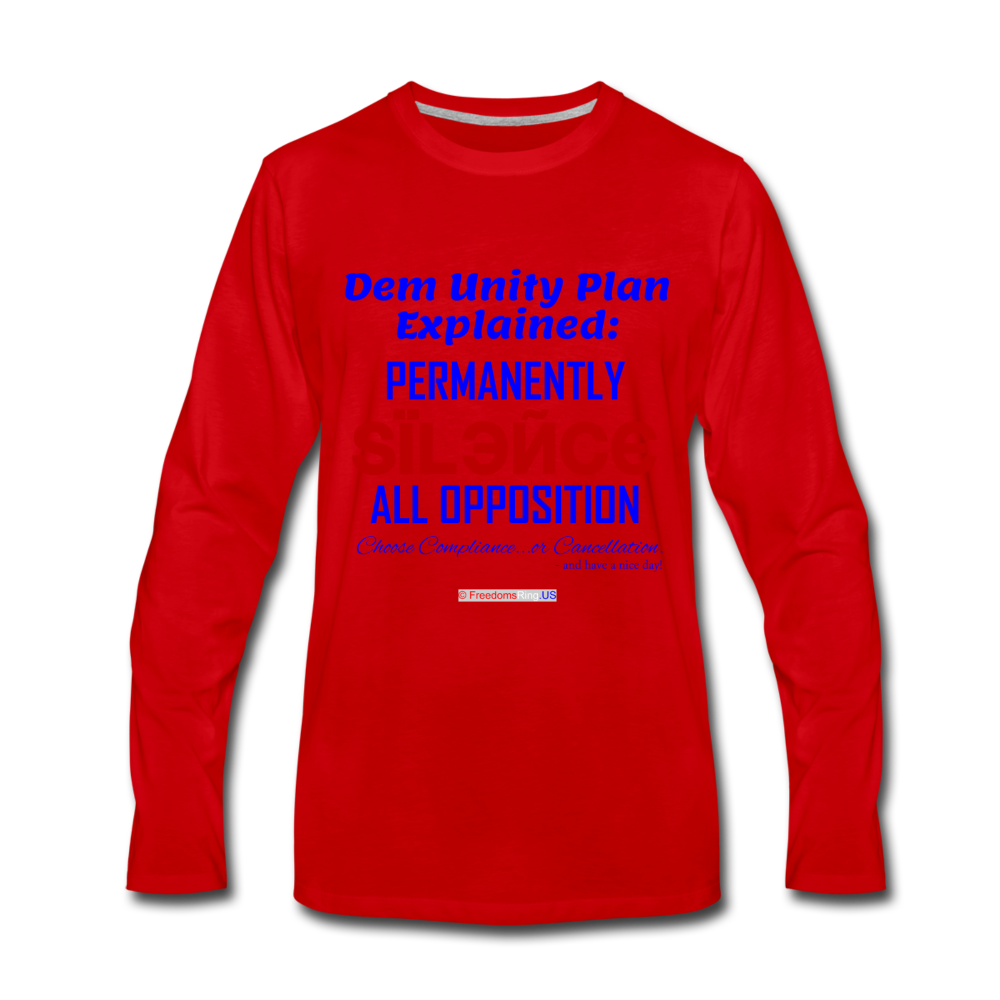 DEM UNITY PLAN - Men's Premium Long Sleeve T-Shirt - red