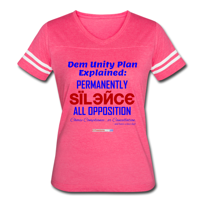 DEM UNITY PLAN - Women’s Vintage Sport T-Shirt - vintage pink/white