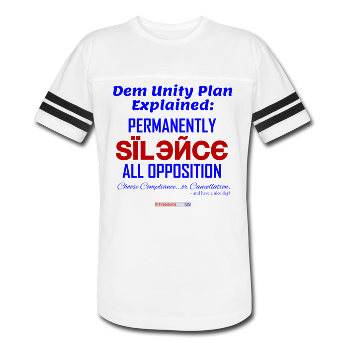 DEM UNITY PLAN - Vintage Sport T-Shirt - white/black