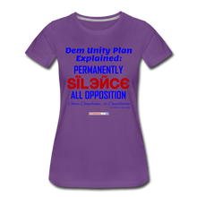 Load image into Gallery viewer, DEM UNITY PLAN - Women’s Premium T-Shirt - purple
