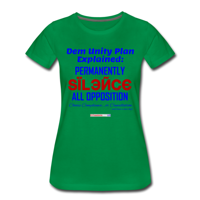 DEM UNITY PLAN - Women’s Premium T-Shirt - kelly green