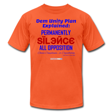 Load image into Gallery viewer, DEM UNITY PLAN - Unisex Jersey T-Shirt by Bella + Canvas - orange
