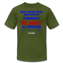 Load image into Gallery viewer, DEM UNITY PLAN - Unisex Jersey T-Shirt by Bella + Canvas - olive
