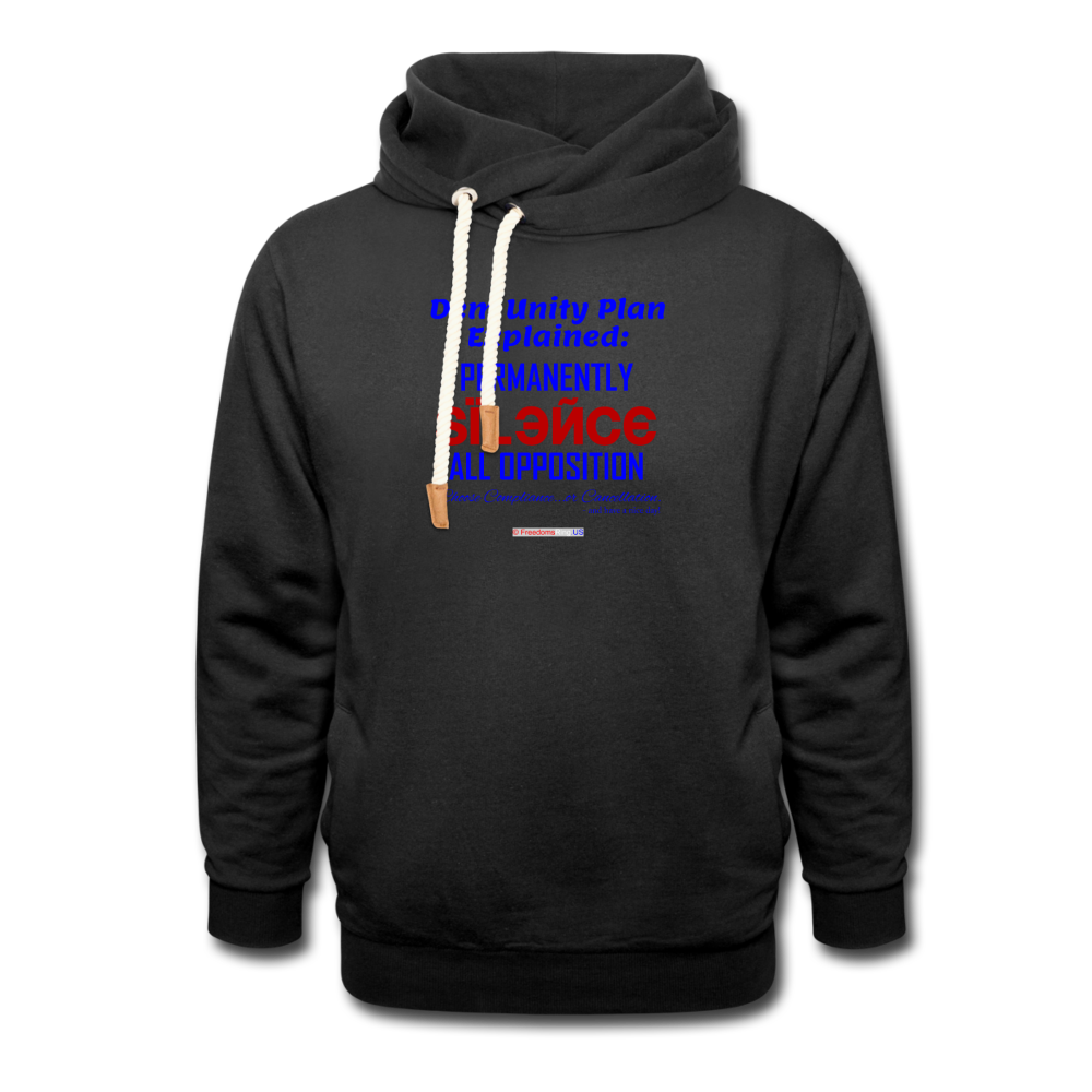 DEM UNITY PLAN - Shawl Collar Hoodie - black