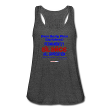 Load image into Gallery viewer, DEM UNITY PLAN - Women&#39;s Flowy Tank Top by Bella - deep heather
