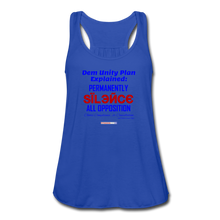 Load image into Gallery viewer, DEM UNITY PLAN - Women&#39;s Flowy Tank Top by Bella - royal blue
