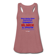 Load image into Gallery viewer, DEM UNITY PLAN - Women&#39;s Flowy Tank Top by Bella - mauve
