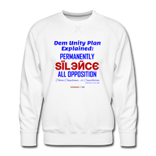 Load image into Gallery viewer, DEM UNITY PLAN - Men’s Premium Sweatshirt - white
